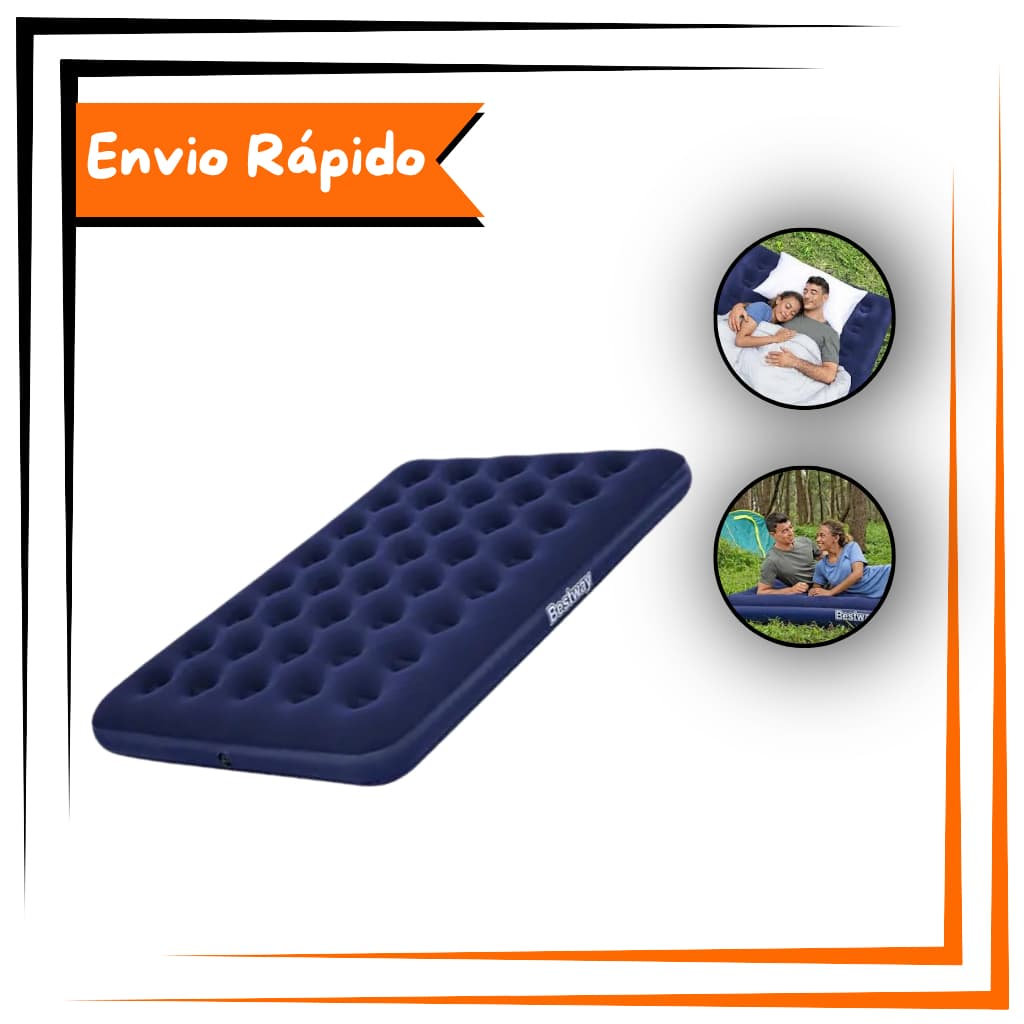 Colchão Inflável Casal Bestway 191x137x22cm – Ideal para Viagens, Camping e Casa