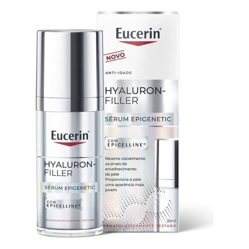 EUCERIN Sérum Facial Anti-idade Epigenetic 30ml, Antirrugas, Epicelline, Ácido Hialurônico, Antissinais, Pele Madura