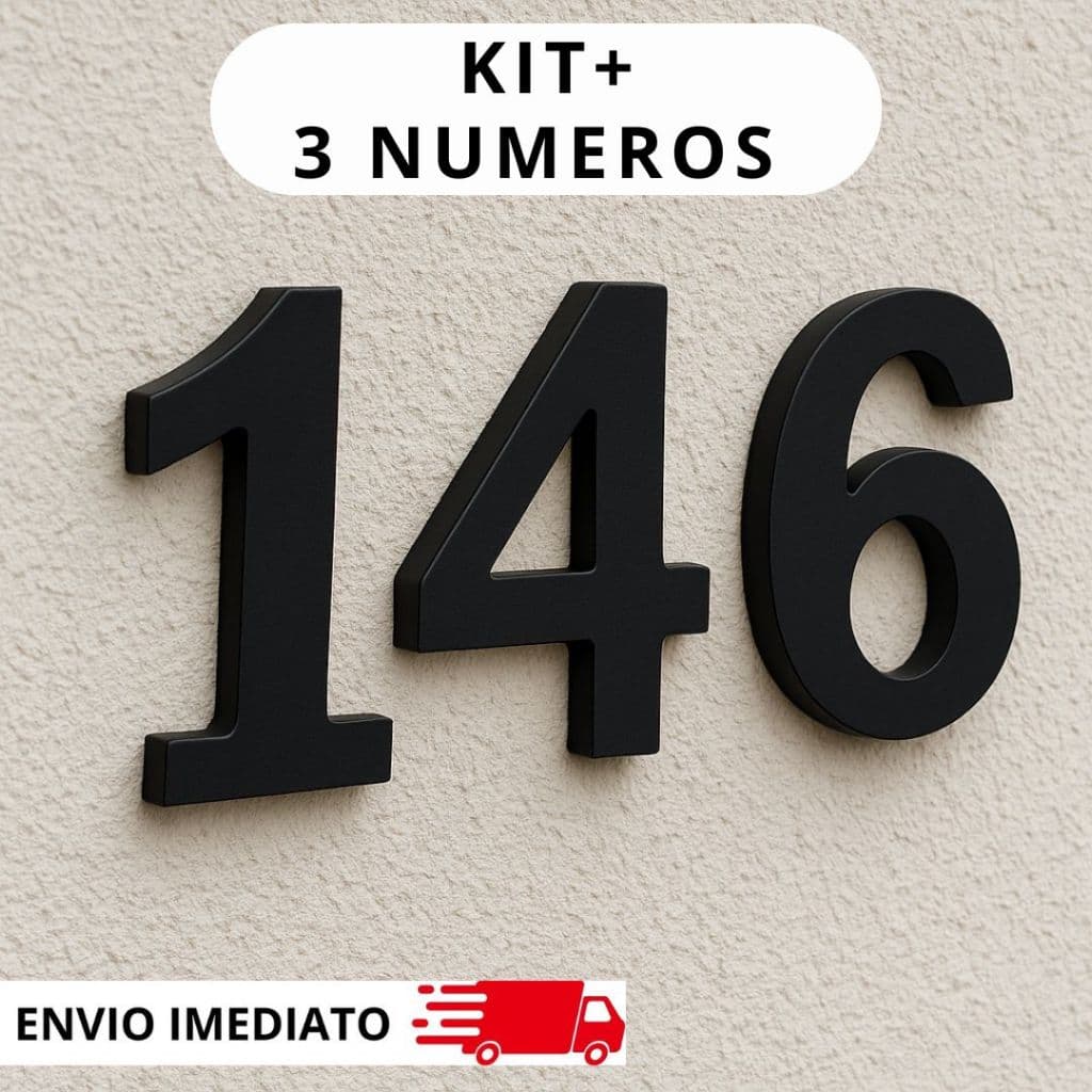 KIT Com 3 Ou Mais Números Resistentes E Grandes Para Parede De Casa Comércio 15CM BRILHOSO LONGA DURAÇÃO E ANTICHUVA