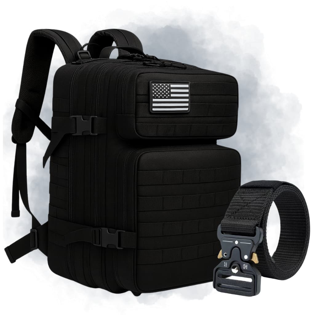 Mochila Masculina Militar Do Exército Trilha E Cinto Tático