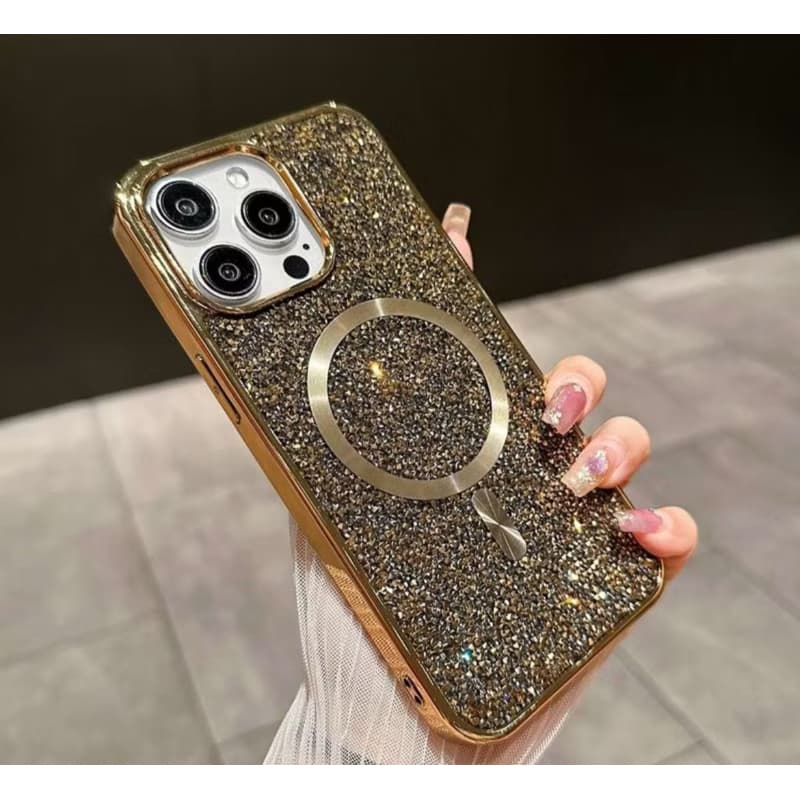 CAPA MAGSAFE IPHONE 16 PRO COM BRILHO