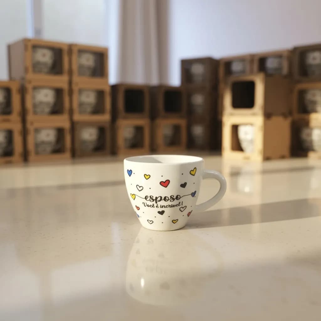 20 - Xícara Pequena Personalizadas – Ótima para Presentear