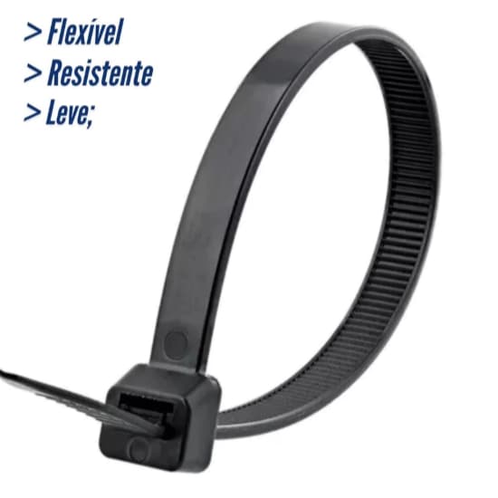 Abraçadeira de Nylon/ Enforca Gato /Preto, Branco Plástica 100 Unidades Tamanhos 15cm 20cm 25cm 30cm 40cm