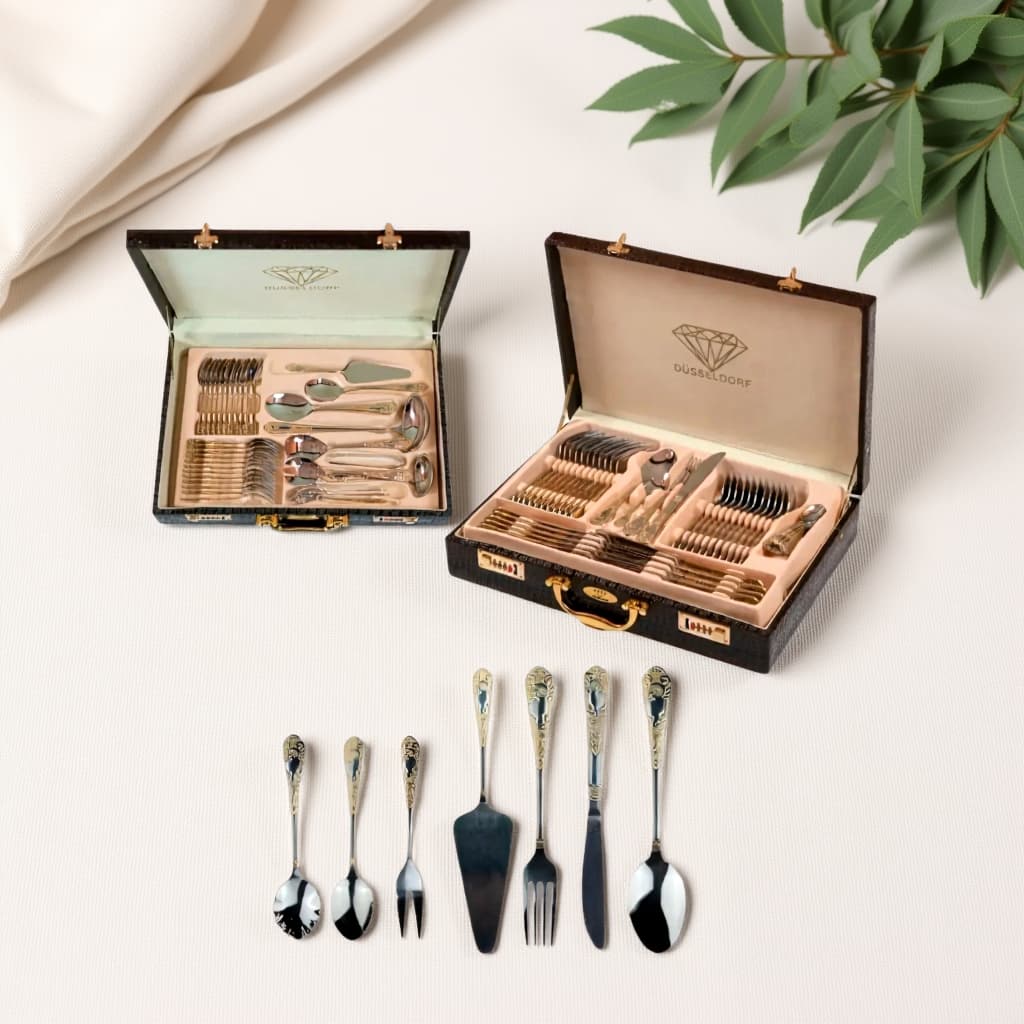 Kit Talheres Aço Inox Super Luxo 84 Peças - Presente para Casamento Promoção 12x