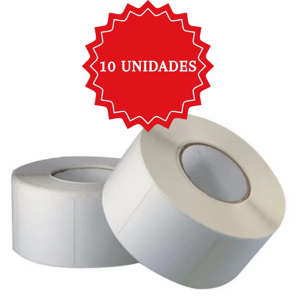 Etiqueta Termica 40x40 500 Unidades Adesiva Impressora Balança Termica Direta Rolo 10 Unidades