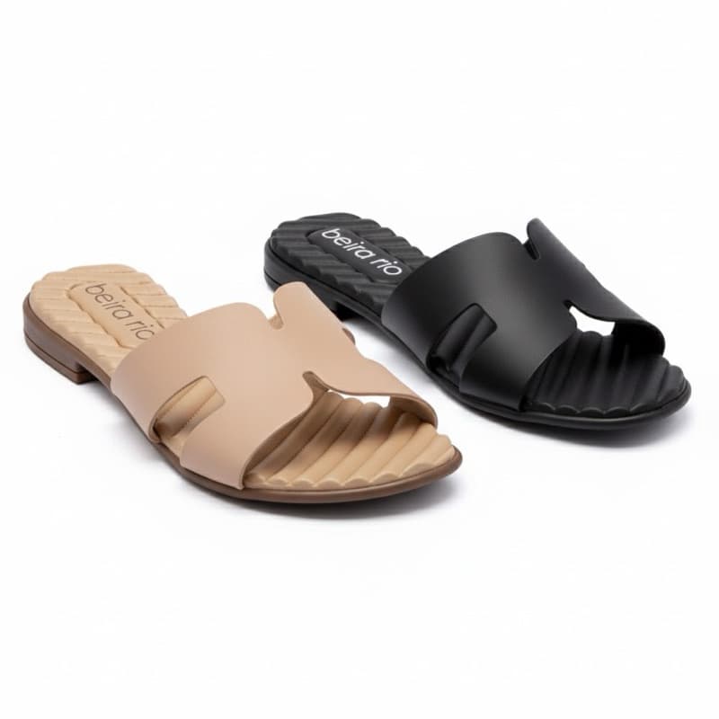 Chinelo Rasteira Modelo H Feminina Beira Rio Original Leve Macia Confortável Casual Dia a Dia Calce Fácil