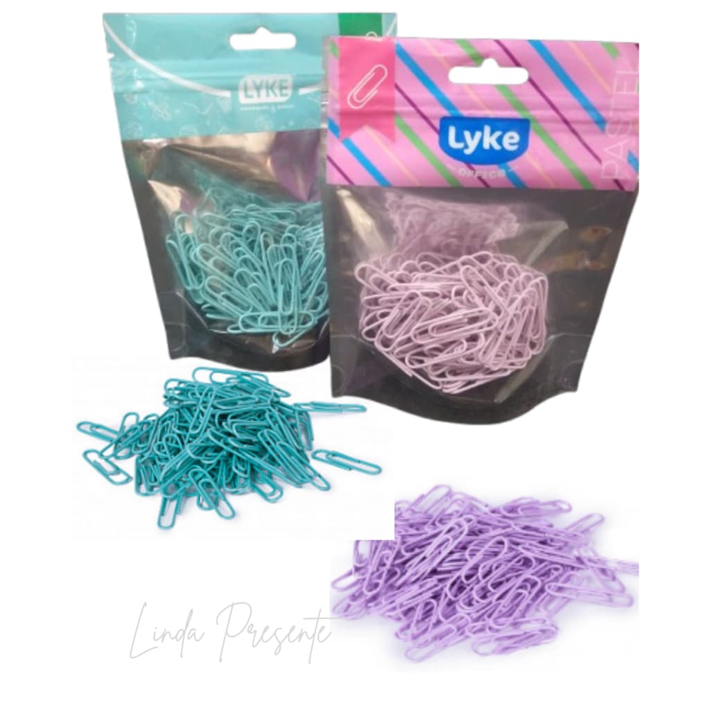 100 Clips Para Papel  Lyke Artigos Utilidades De Papelaria