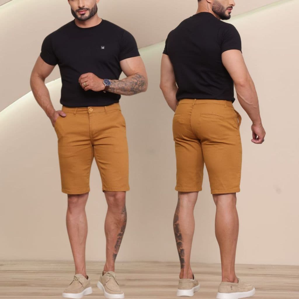 Bermuda Sarja Masculino Short Brim Adulto Colorida