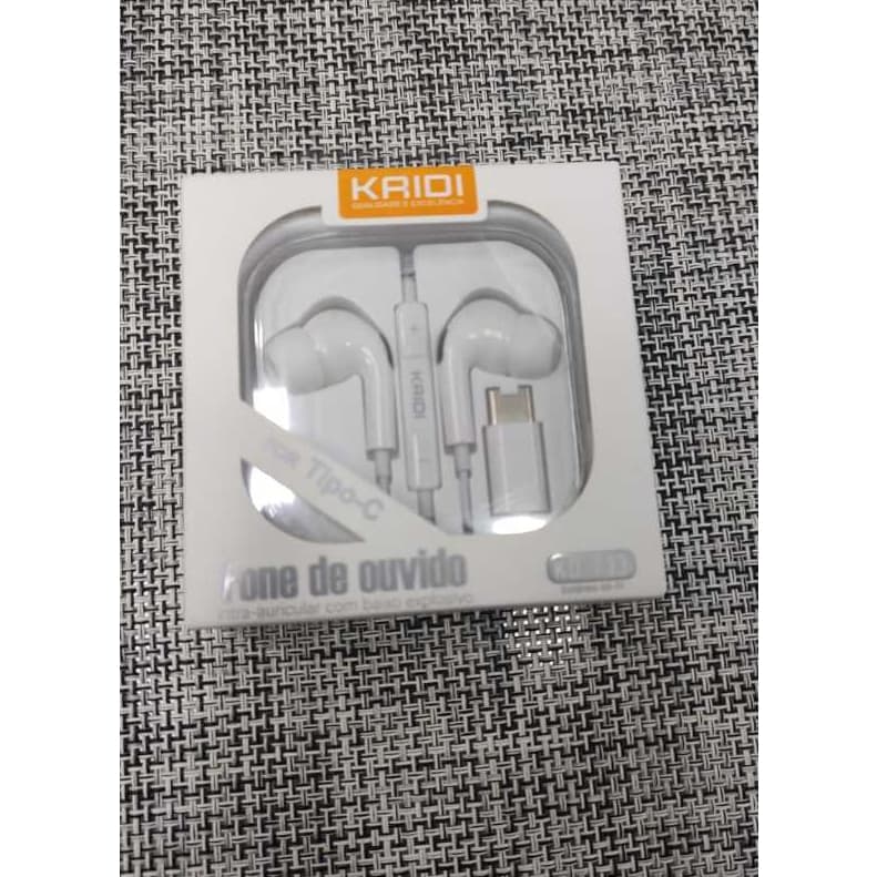 Fone de ouvido com fio Tipo-C Kaidi KD-733 - Tecnologia, Estilo e Som de Alta Qualidade!