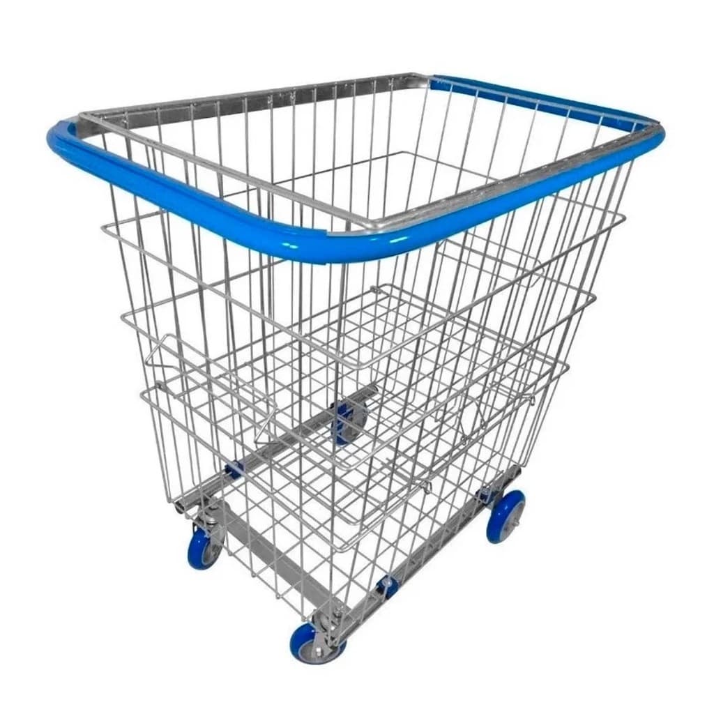 Carrinho de Compras 215 Litros com Proteção Lateral Reforçado