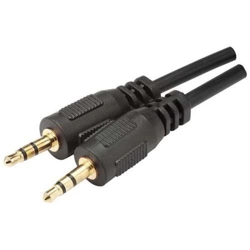 Cabo Auxiliar P2 Macho X P2 Macho Com 3 Metros Para Rádio Caixa De Som PC e TV 1004-3MT Preto