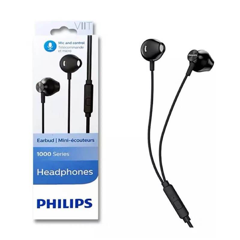Fone De Ouvido Intra-auricular Philips Taue101bk/00 1000 series Preto