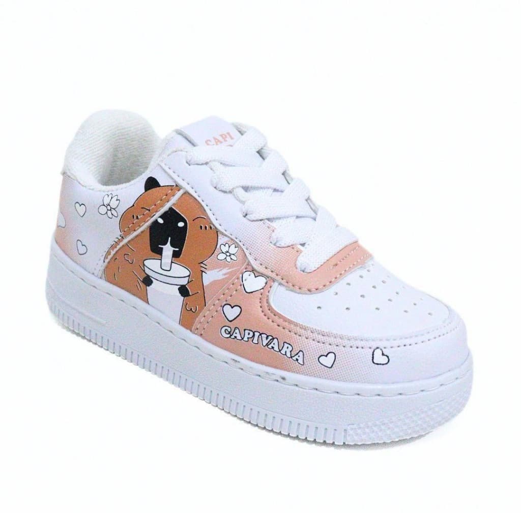 Tênis Infantil Capibara Feminino Solado Super Fofo Moda Criança