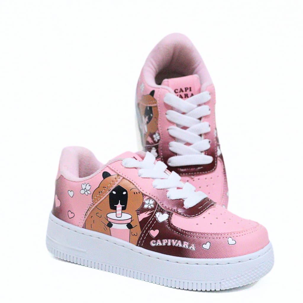Tenis Infantil Capivara Menina Super Leve Conforto Resistente Antiderrapante