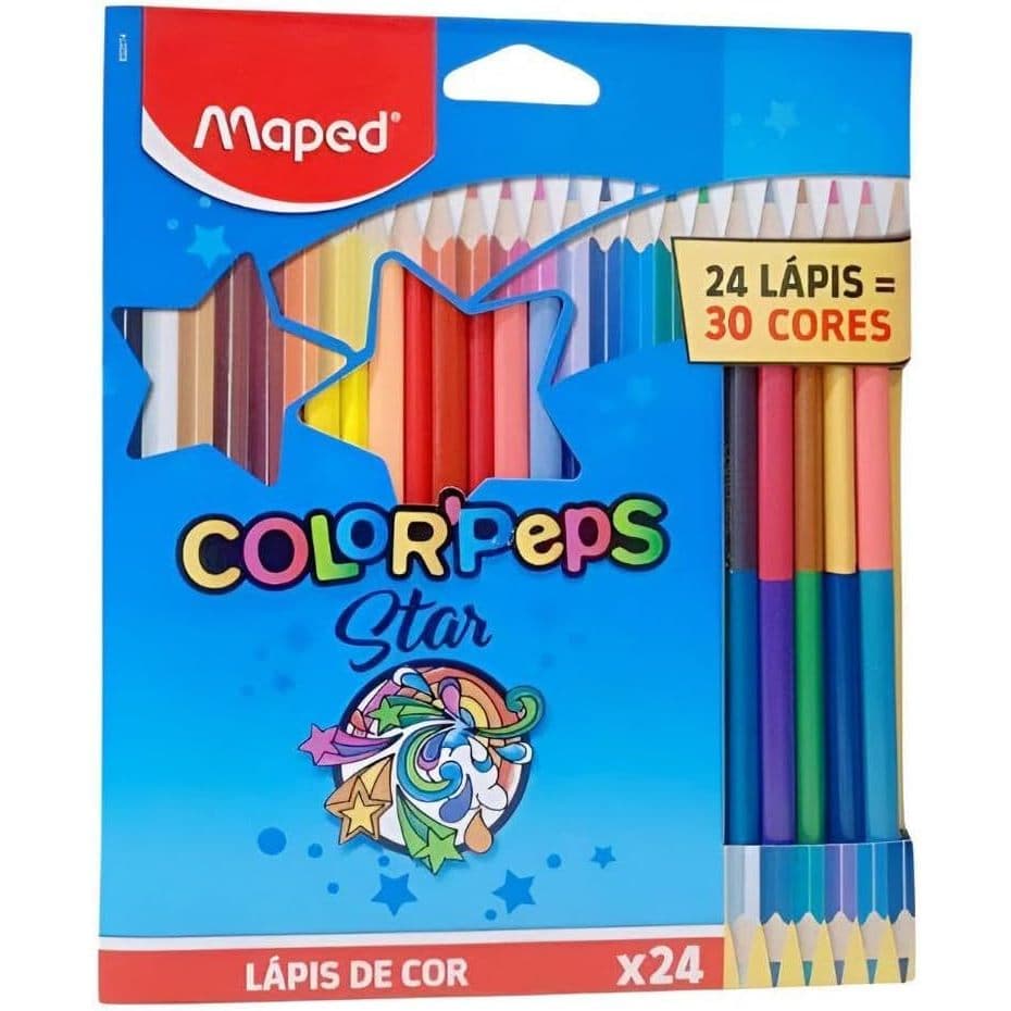 Lapis de Cor Maped 24 Lapis e 30 Cores ColorPeps