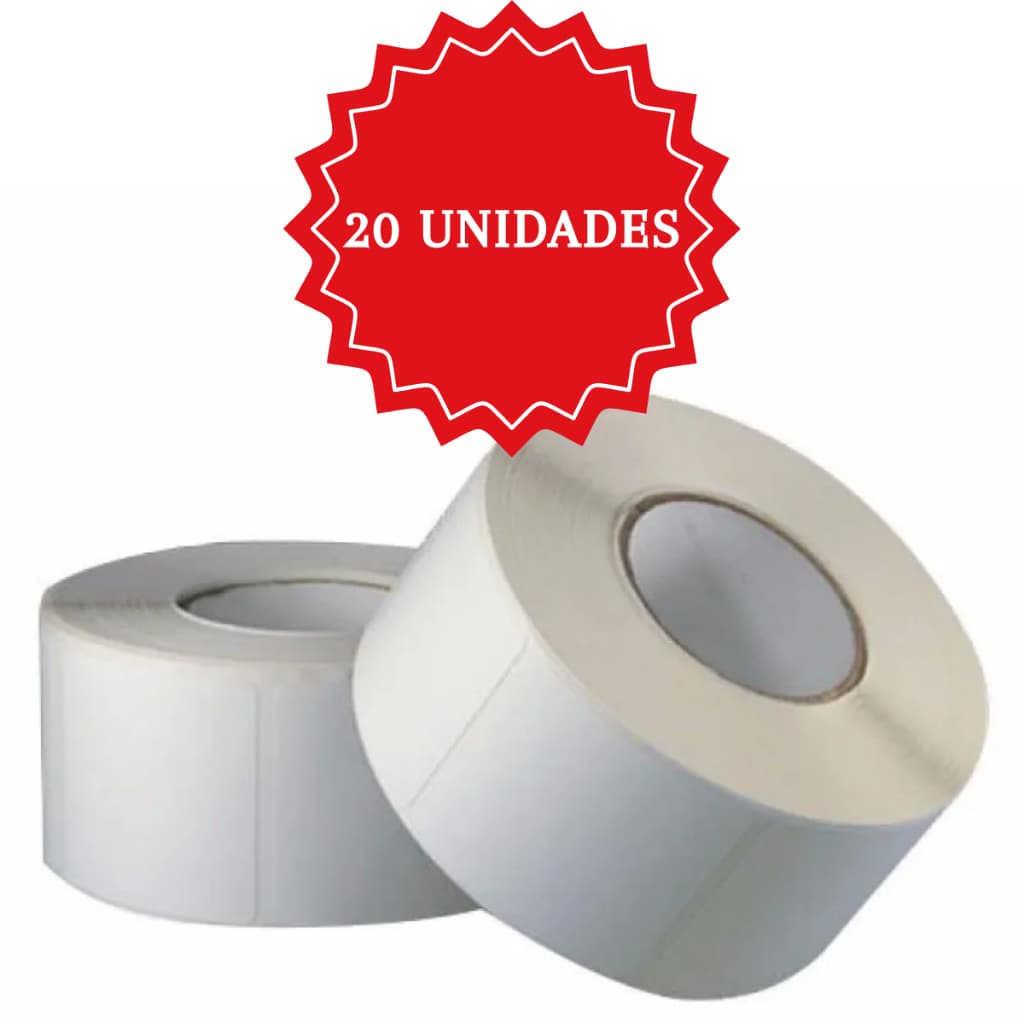 Etiqueta Termica 40x40 500 Unidades Adesiva Impressora Balança Termica Direta Rolo 20 Unidades
