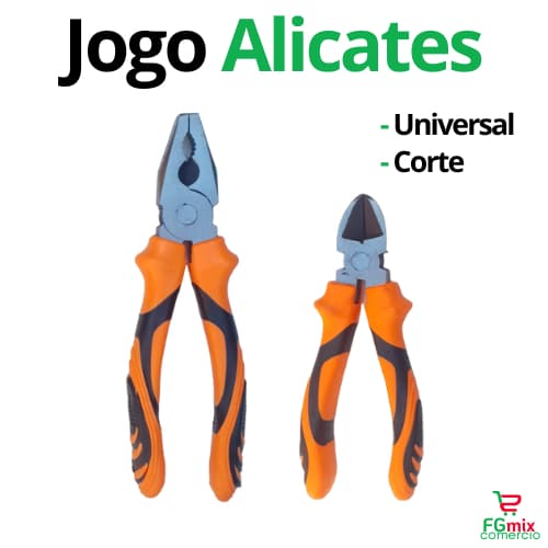 Kit Alicates Multiuso Universal e Corte Jogo de Alicate Bico Fino Universal Corte