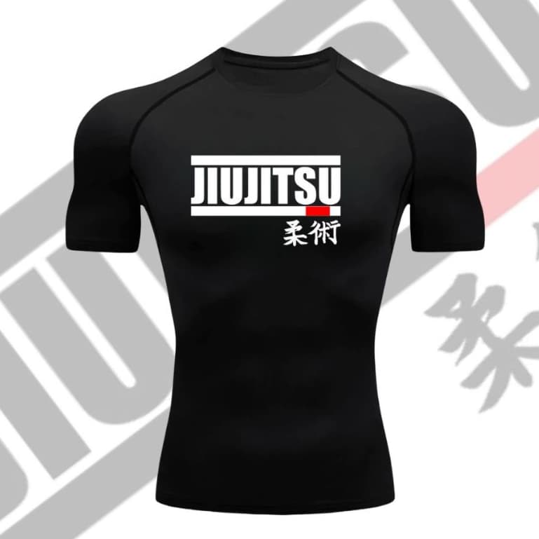 Camisa Camiseta de Compressão Academia Esporte Treino Rash Guard Jiujitsu Preoteção Uv50+