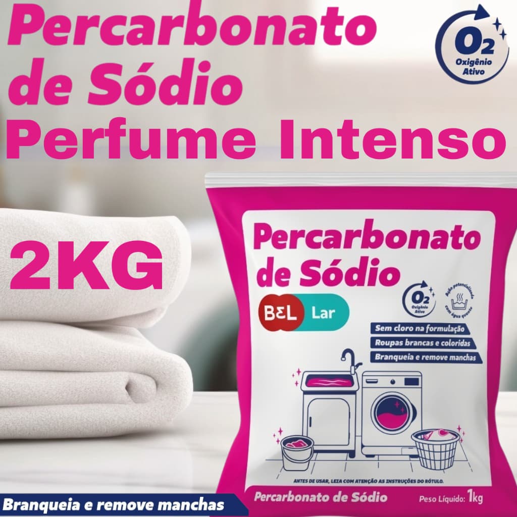 Percabonato De Sódio Alvejante Perfumado Com Aroma 2kg e 1kg