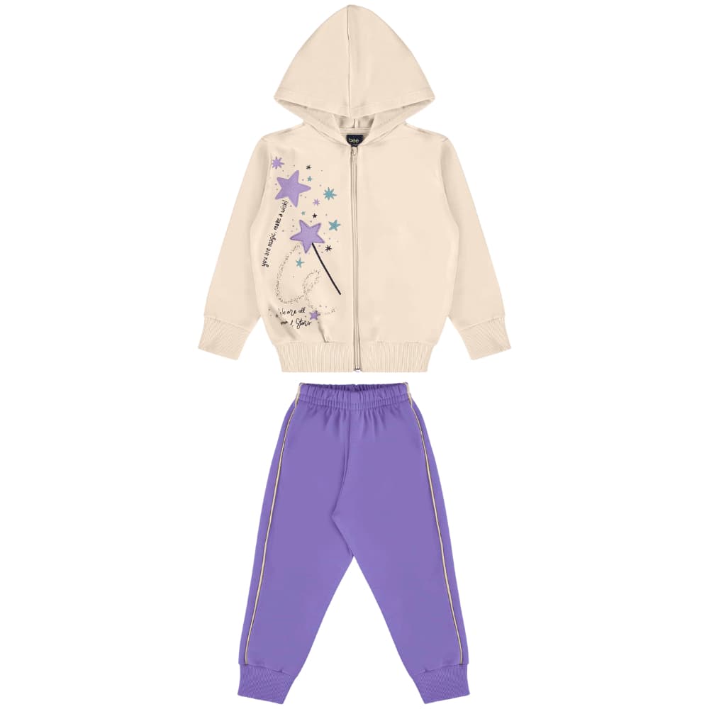 Conjunto Infantil Moletom Jaqueta e Calça Peluciado Menina | *Restam 2*