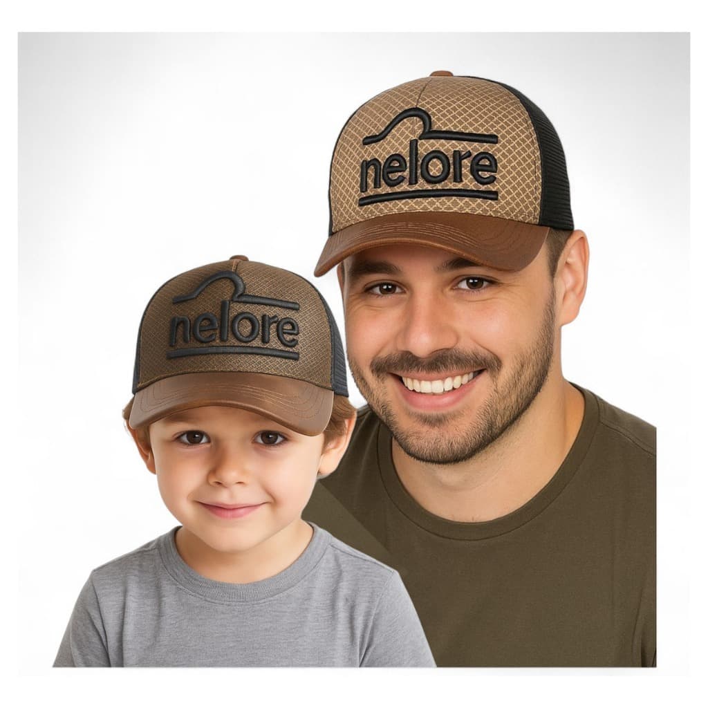 Kit Boné Pai E Filho Country Vaqueiro Cavalgada Peão Rodeio Texas