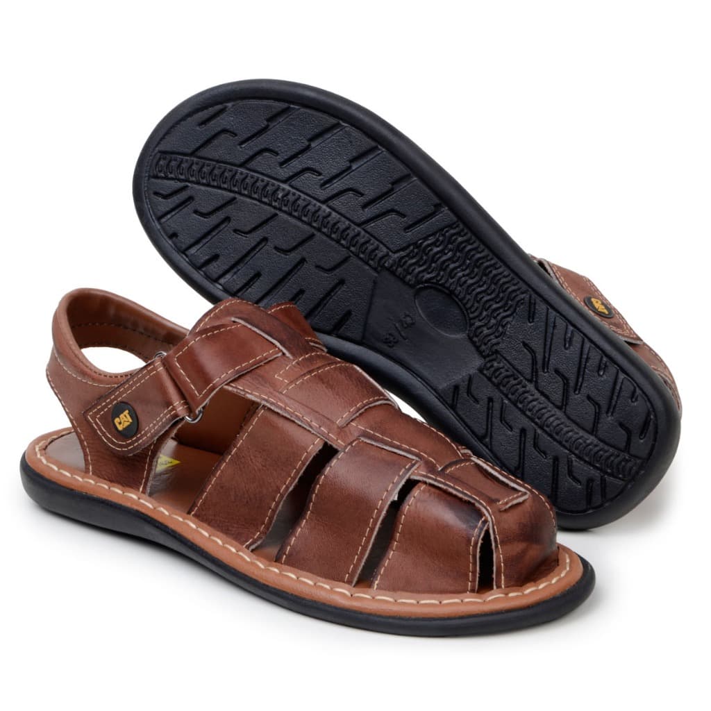 Percata masculina couro animal SÓ HOJE Chinelo Sandália