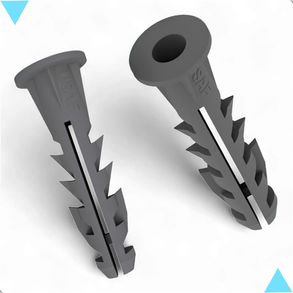 Bucha Plástica 8mm com Anel Aba para Alvenaria Concreto Cimento