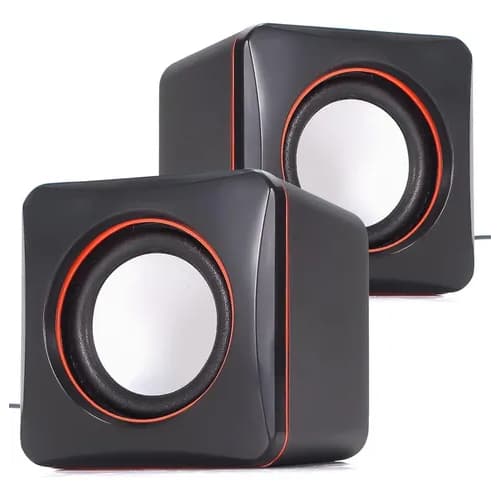 Caixinha de Som Mini USB para PC – Design Compacto, Som Surpreendente