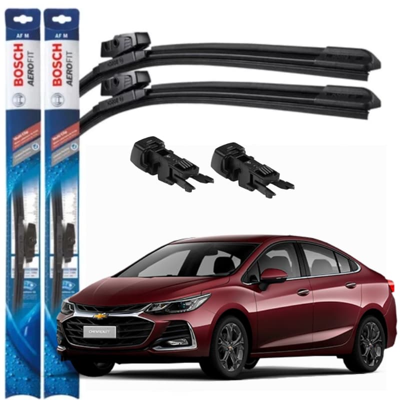 Par de Palheta GM Cruze Lt Ltz 2017 2018 2019 2020 2021 2022 2023 Limpador Parabrisa Dianteiro Bosch