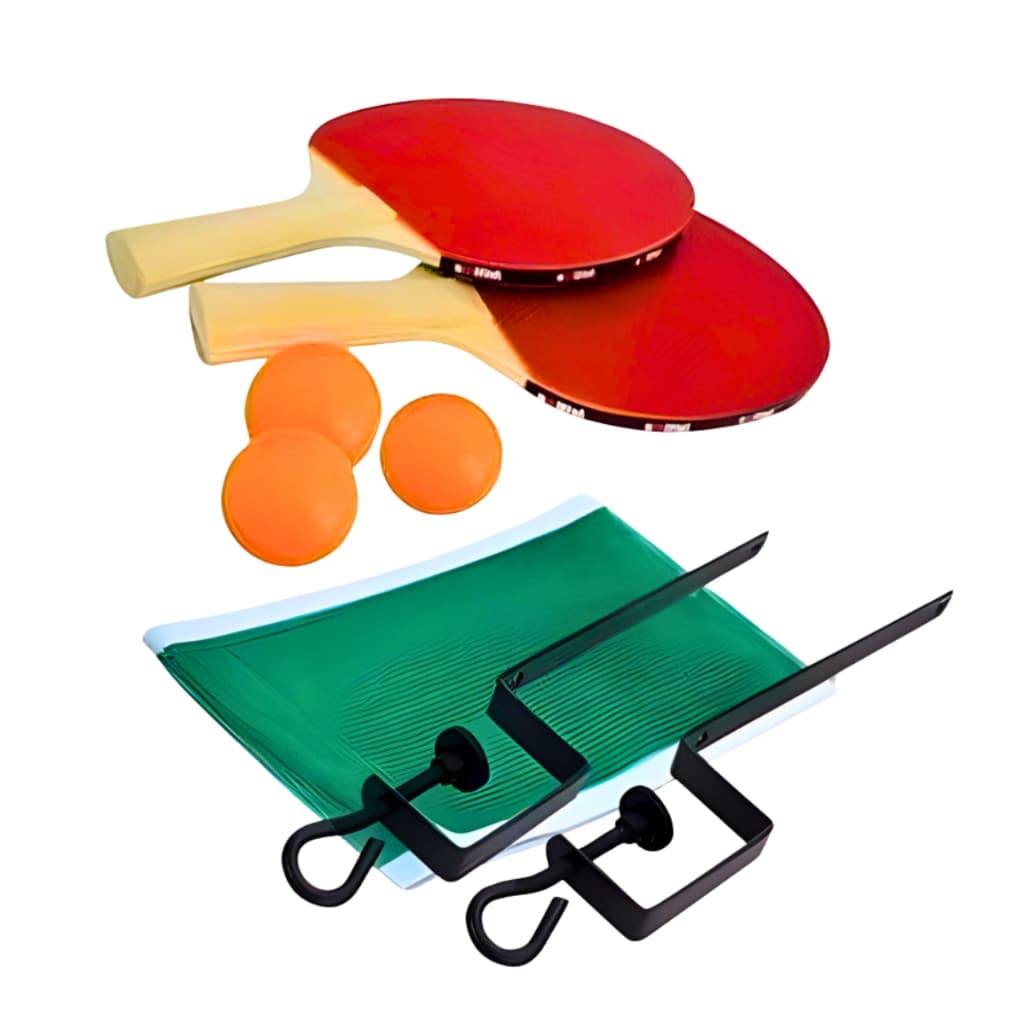 Jogo Tênis de Mesa Completo com Rede 2 Raquetes e 3 Bolinhas de Ping Pong
