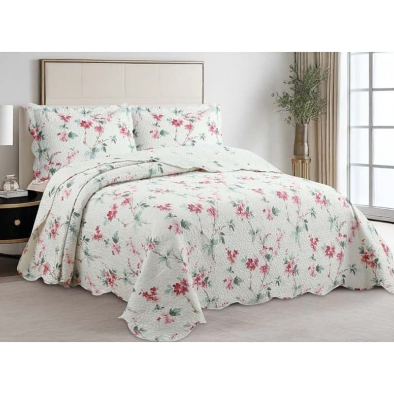 Colcha queen com estampa floral 3 peças micropercal!!!
