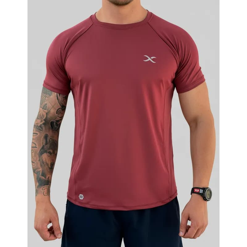 Kit com 3 camisetas de academia tecido dry fit com proteção solar. (Mandar cores escolhidas no chat)