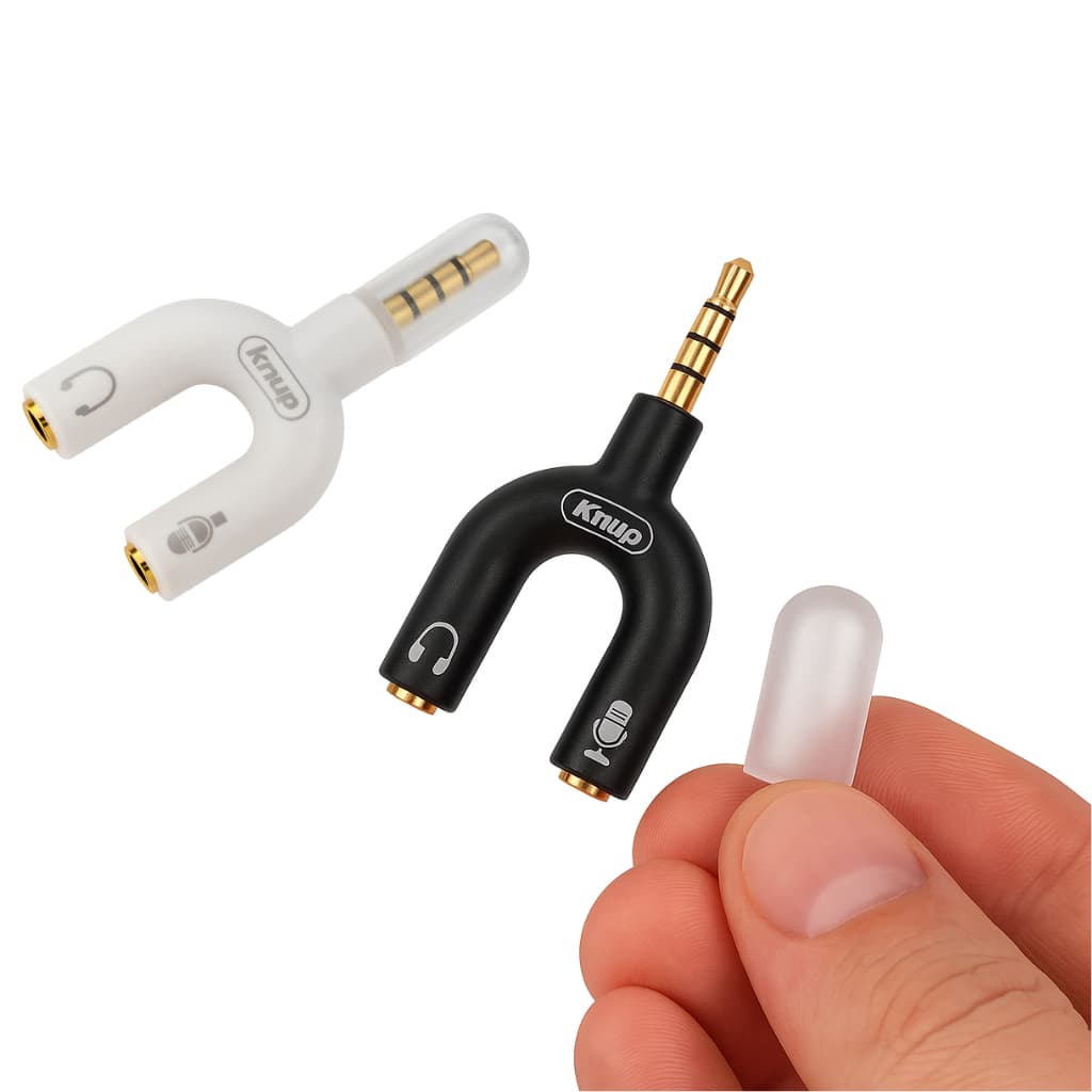 Adaptador Splitter P3 Para P2 Fone e Microfone Headset PC Notebook Xbox PS4