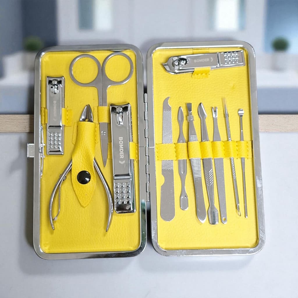 Kit Cortador De Unha Manicure Portátil Estojo Pinça Tesoura