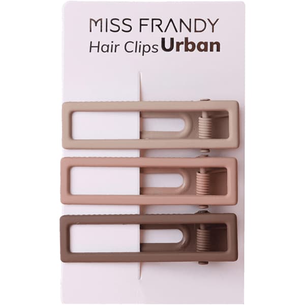 Presilha para Cabelo Acessórios Hair Clips Urban, Studios e Easy Chic Miss Frandy - 3 unidades