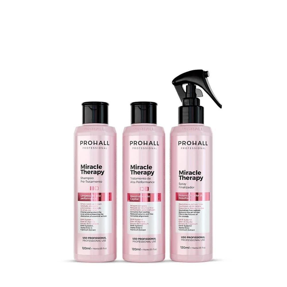 Kit Reestruturação Capilar Organic Miracle Therapy Liss - Passo 1, 2 e 3 120ml