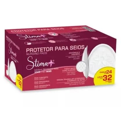 Protetor para seios Stima+  Gel superabsorvente + fita adesiva = zero vazamentos Toque macio design anatômico
