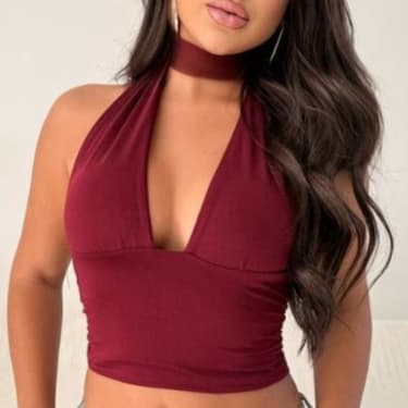 Cropped Modelo Fashion Supex Blusinha de Alça Sem Bojo Sem Manga