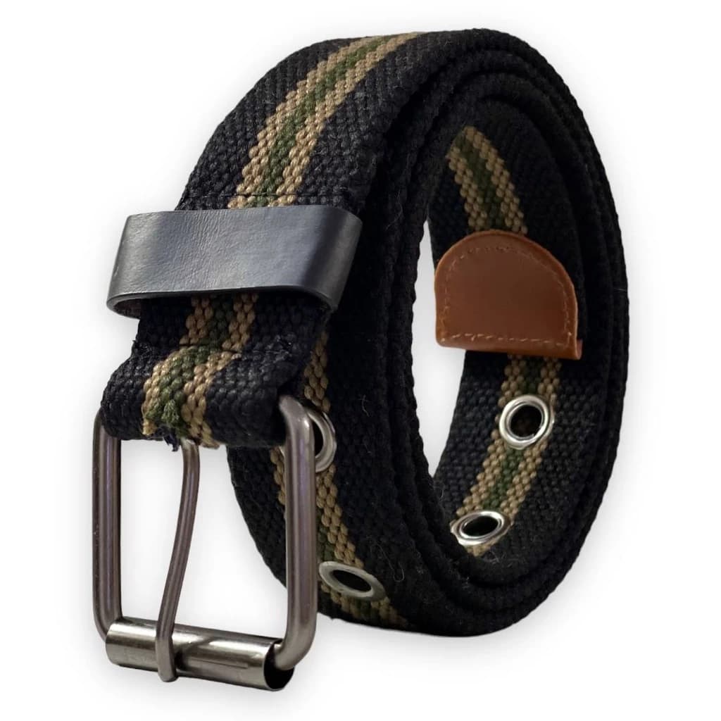 Cinto Masculino de Lona Masculino com Fivela de Metal – Alta Qualidade