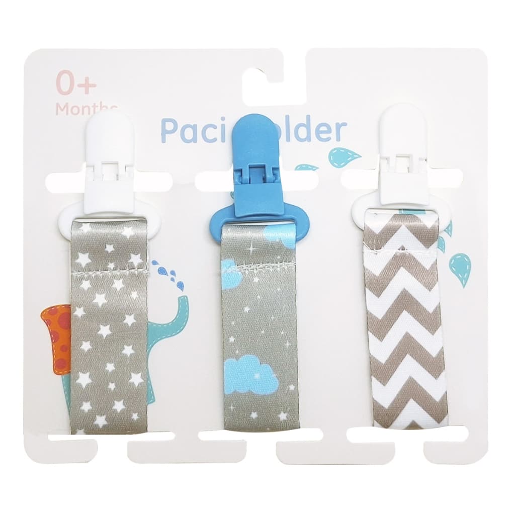 Kit C/ 3 Prendedor De Chupeta Modelo Universal Bebê Neutro