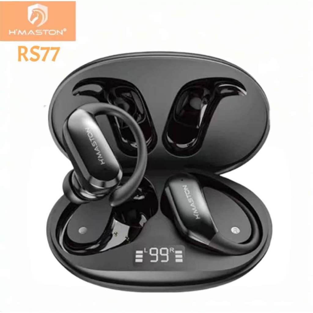Fone de Ouvido Sem Fio Blutooth 5.4 para Esportes TWS Wireless à Prova d’Água Original H'maston RS77