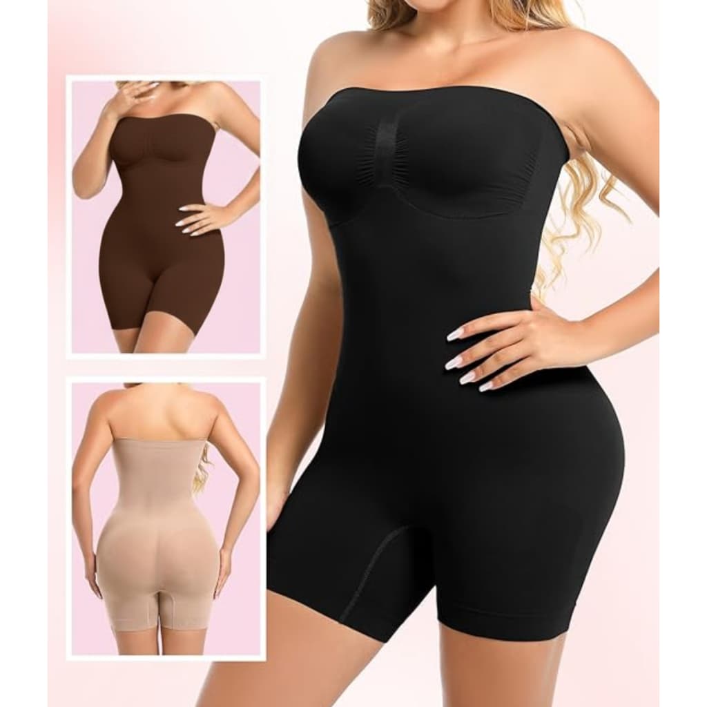 Body Modelador Fitness Tomara Que Caia Compressão Academia Silhueta Afina Cintura Modela Barriga