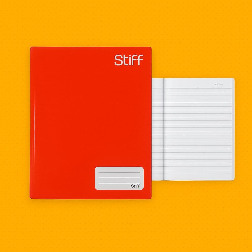 Caderno Brochurão Capa Dura Vermelho Stiff – 96 Folhas