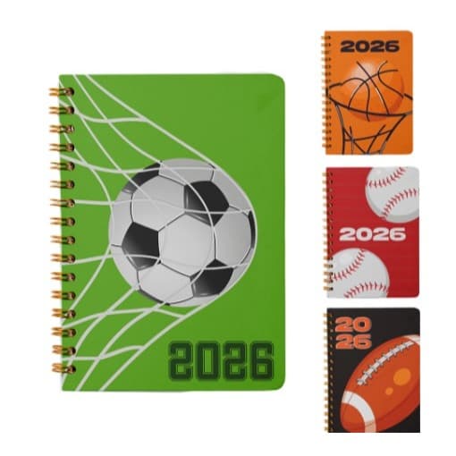 Agenda 2026 Premium Esportes Espiral e Capa Dura 15,2X11CM
