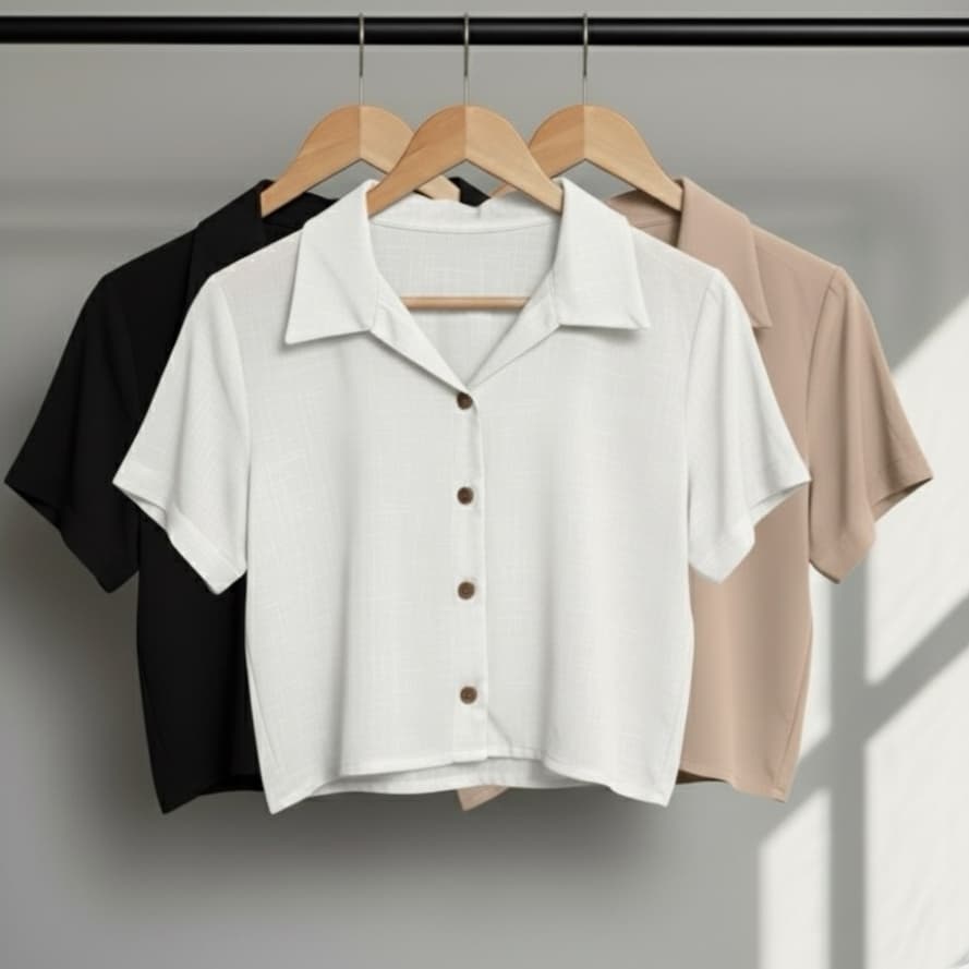 Blusa Camisa Feminina Botões Viscose Fresquinha Verão Confortável Estilo Melhor Qualidade