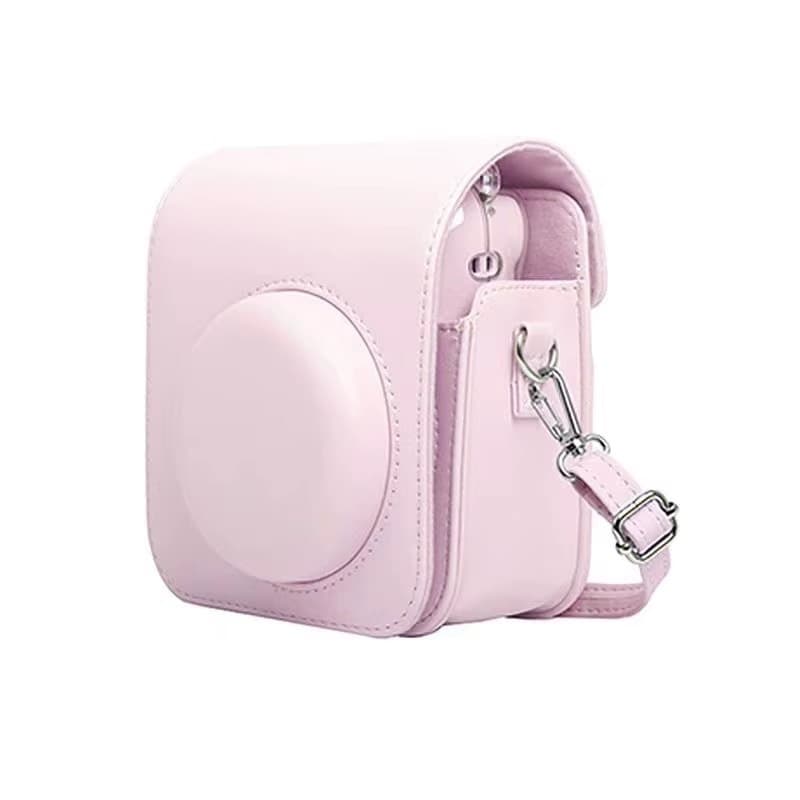 Capinha Para Câmera Instax Mini 12 De Couro Premium Com Alça De Ombro - Promoção