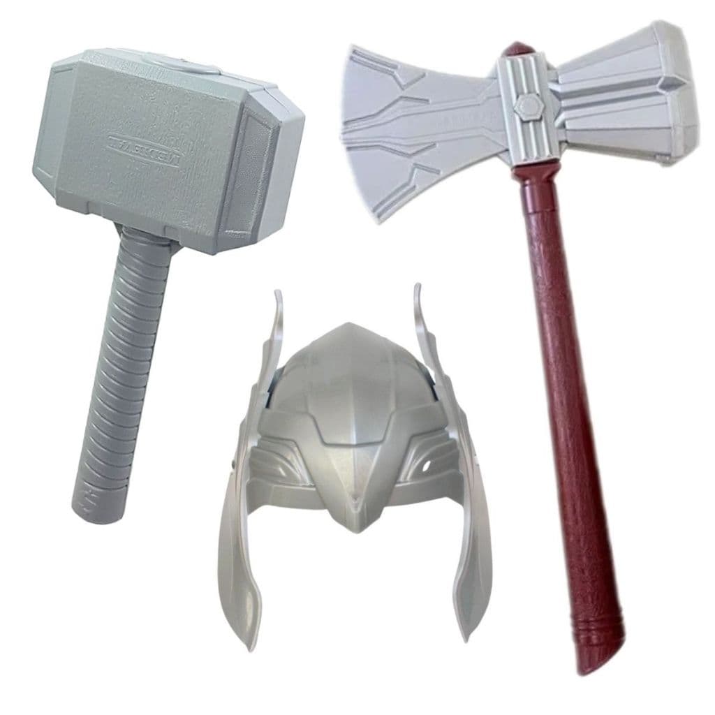 Kit Brinquedo Espada Machado Thor + Mascara Marvel Vingador