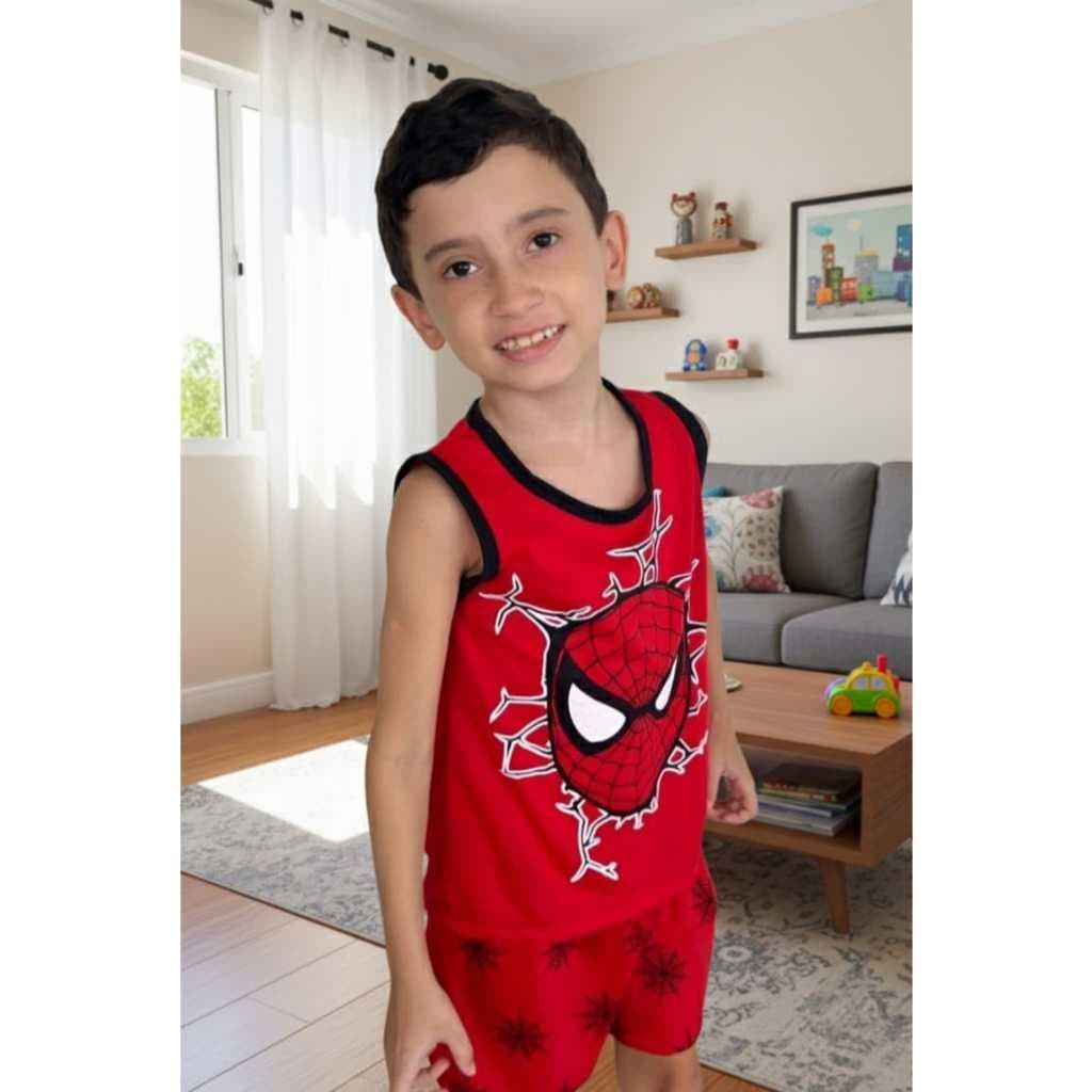 PIJAMA INFANTIL  REGATA PERSONAGEM HERÓIS VERAO CALOR