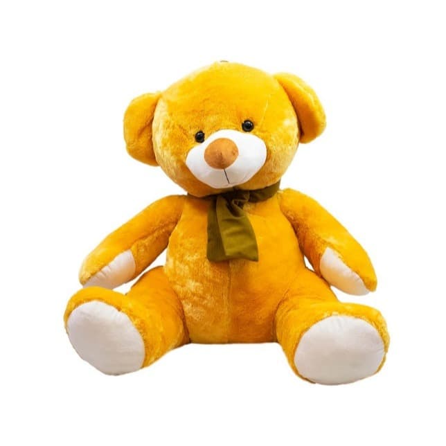 Urso Marrom Alaranjado Cachecol 60cm - Pelúcia