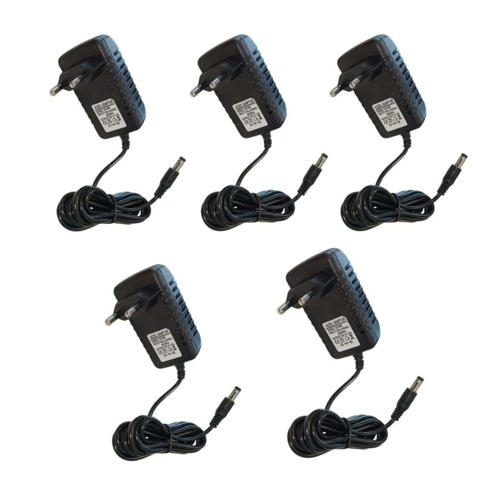 Kit 5 Fontes 12v 1.5a Cameras Segurança Fita Led Roteadores Modem Aparelhos